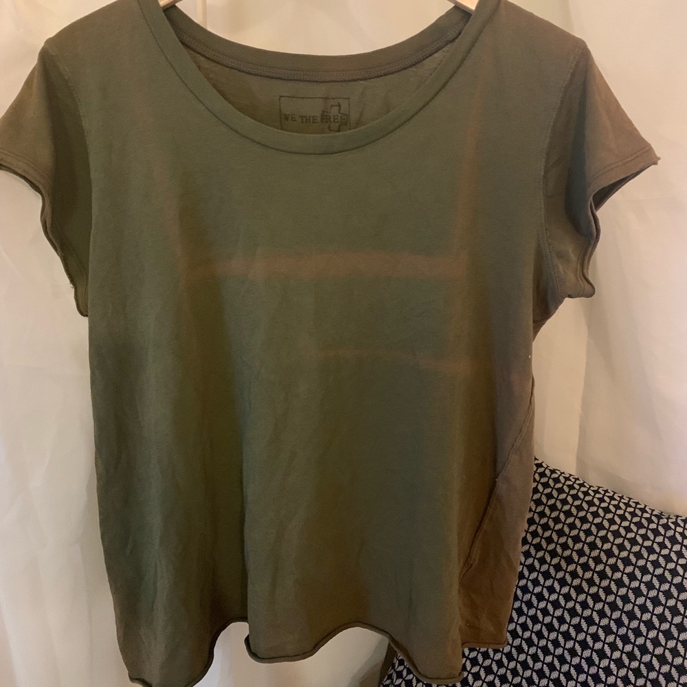NWT Distressed Army Tee